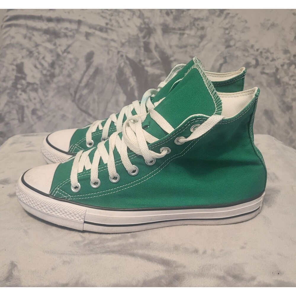 Converse All Star Chuck Taylor High Top Green Canvas Shoes Womens Size 9.5